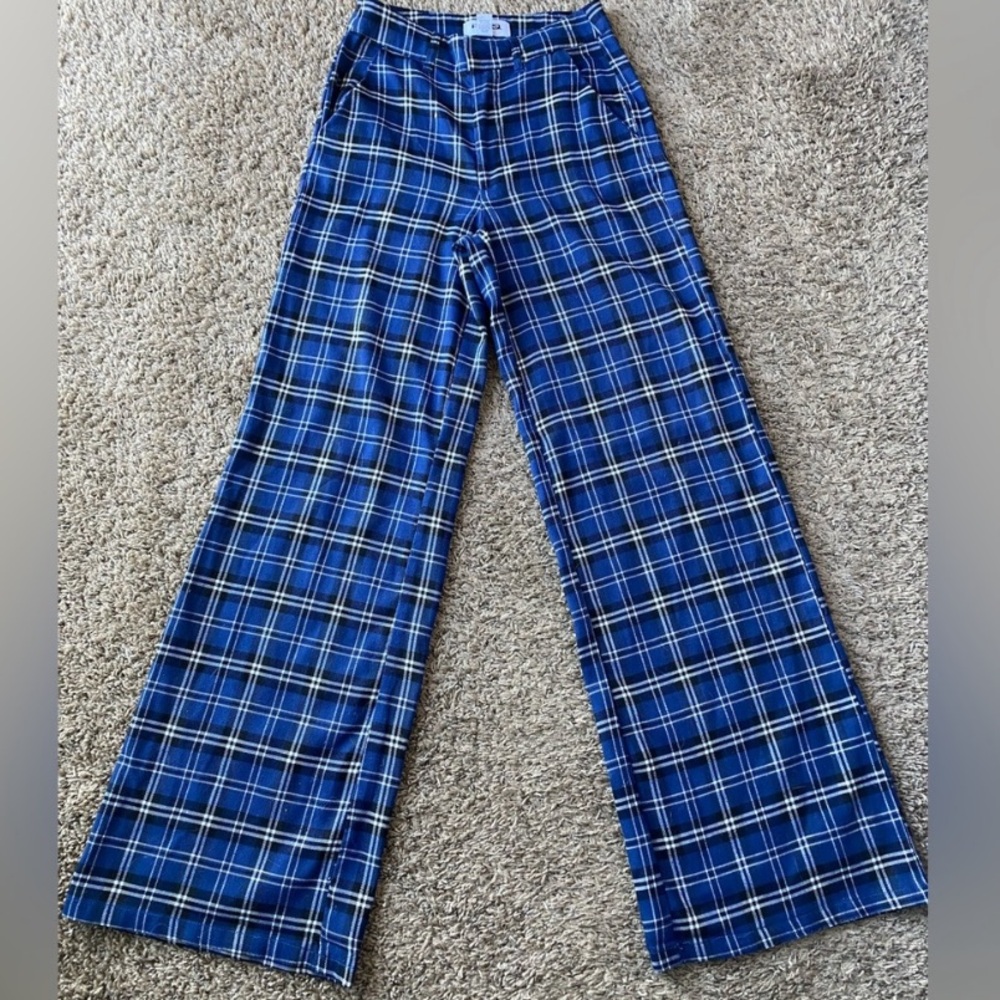 Womens plaid blue RSQ pants